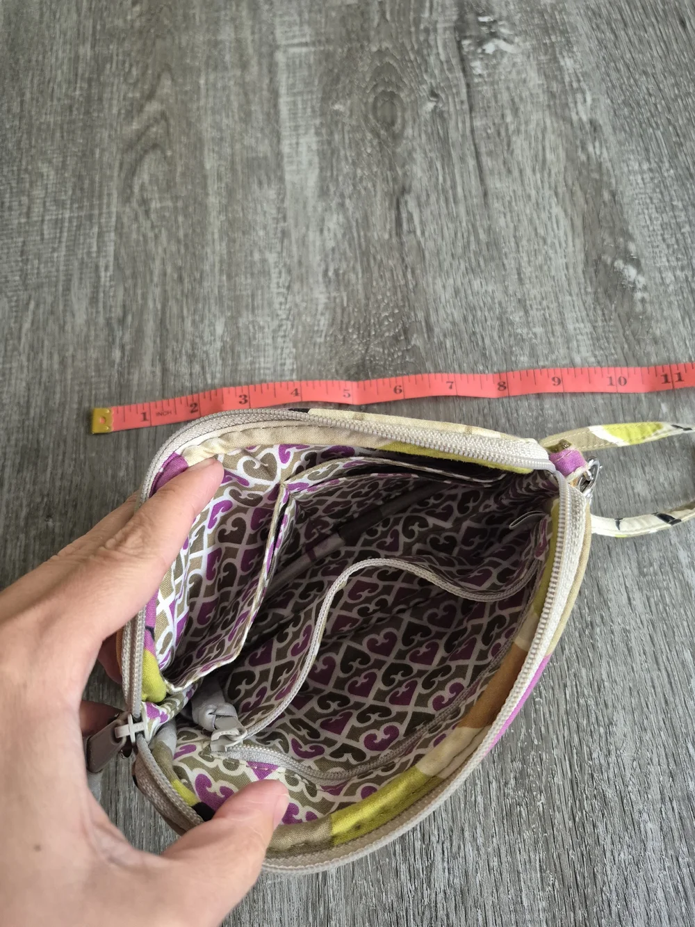 Vera Bradley Quilted Wristlet in Cream, Pink, Lime Green - Picture 3 of 3